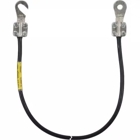 Cavo di messa a terra estensibile 10 mm²/L, 0,5 m, nero, con 1 capicorda (C) M8 e (B) M8/M10 410450