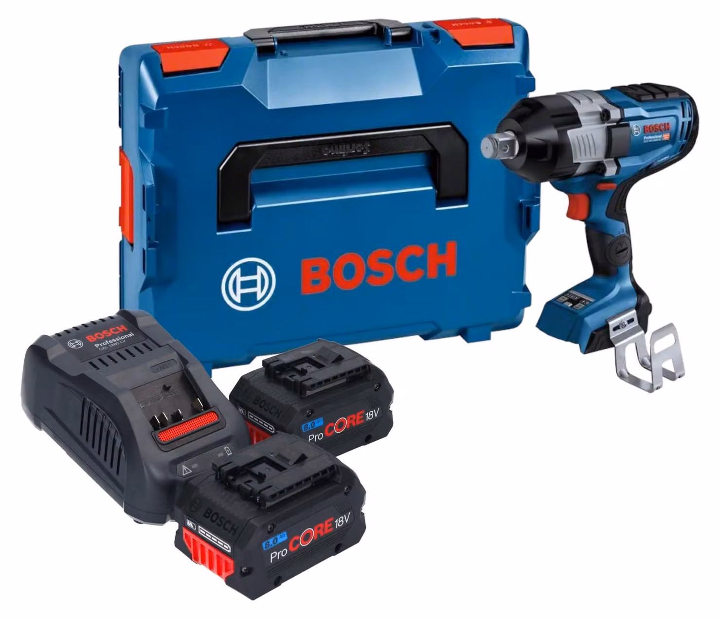 Avvitatore a impulsi a batteria GDS 18V-1600 HC, 2 batterie ProCORE18V 8,0Ah, L-BOXX 136