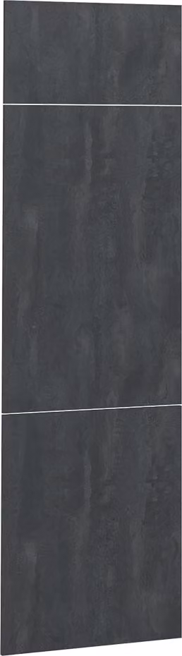 Frontale cucina Vicco R-Line Calce nera 59.6 x 196 cm frontale del mobile per mobile per frigorifero, Model 42824
