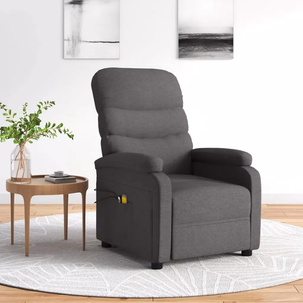 Poltrona Relax Elettrica Moderna in Tessuto Grigio con Braccioli – 2