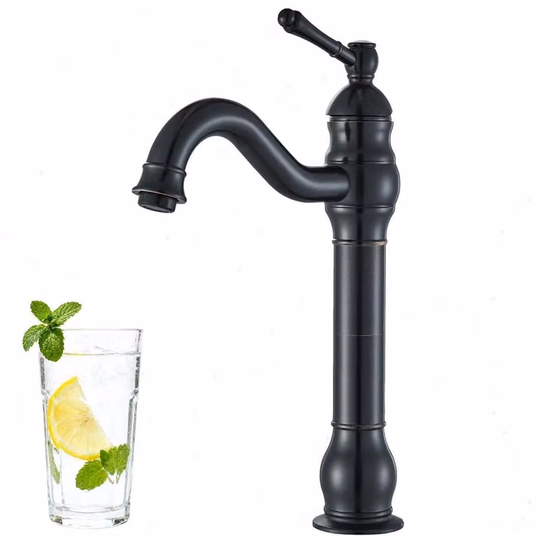 Miscelatore monocomando per lavabo, finitura nero opaco, ottone, rotazione a 360°, montaggio a incasso