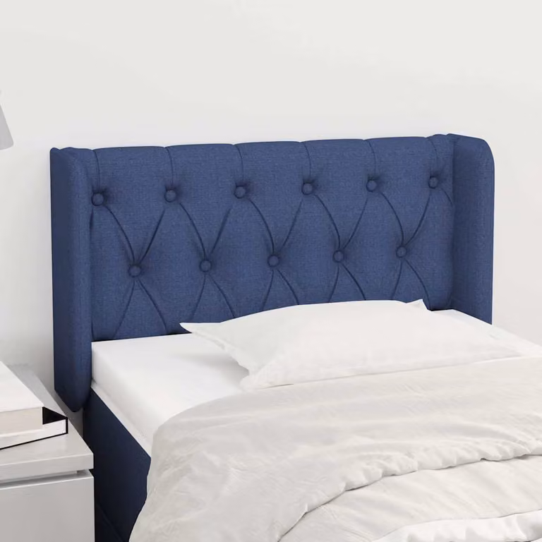 Testiera ad orecchio vidaXL in tessuto blu L: 83 cm, P: 16 cm, H: 78-88 cm