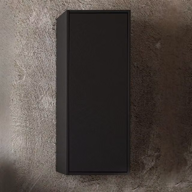 Colonna pensile da bagno Veriaffari nera opaca con apertura push L: 35 cm, P: 30.5 cm, H: 90 cm – 1