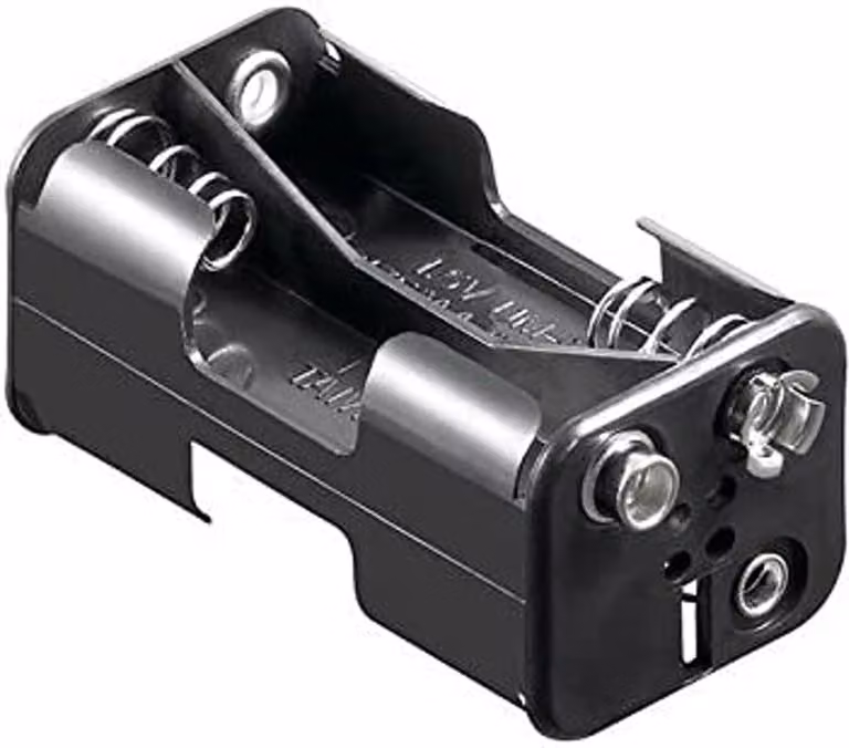 goobay portabatterie 4 x Mignon Aamit connessione a pulsante nero (Bulk)