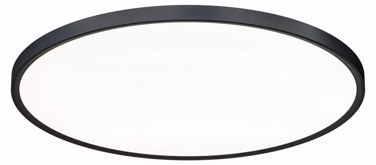 Plafoniera rotonda serie GPL 40W LED con tecnologia CCT 3000K/4000K/6000K in materiale termoplastico nero - Gealuce - Installazione interna