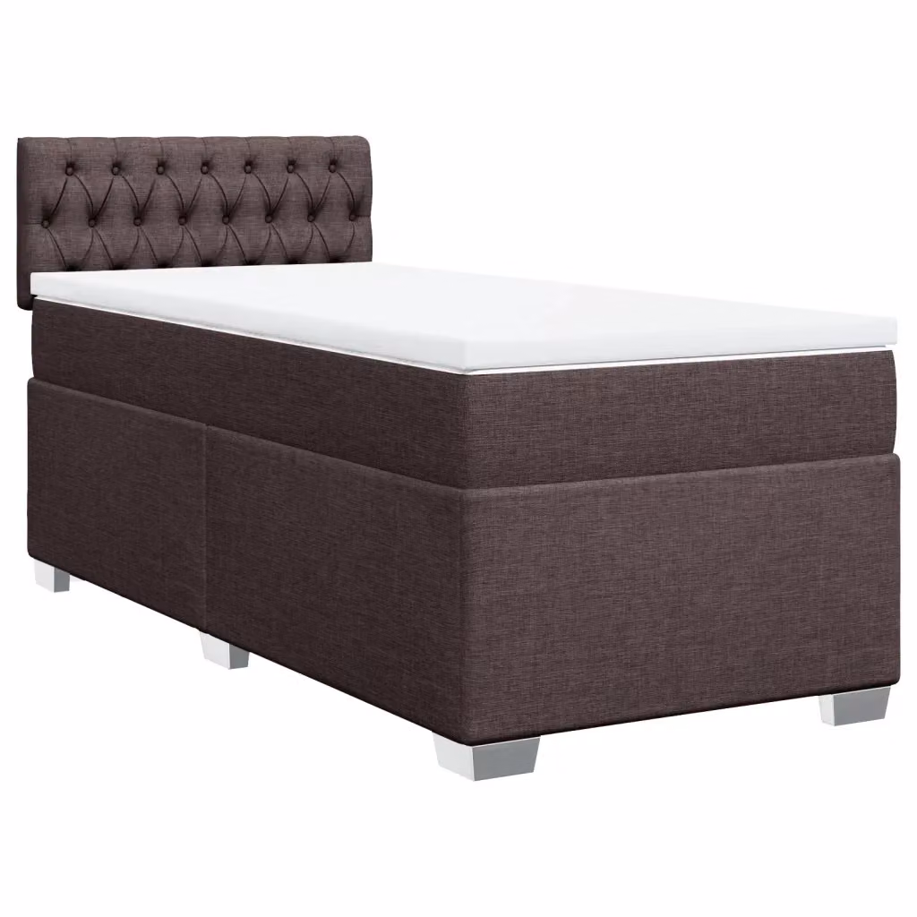 Letto Ibrido con Giroletto a Molle e Materasso vidaXL, Marrone e Bianco, L/P/H: 90 x 190 cm – 2