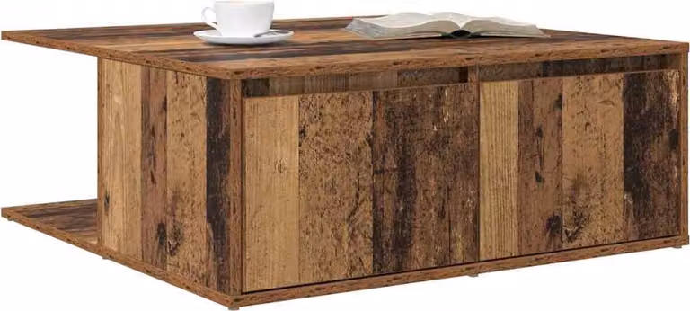 Tavolino da salotto con cassetto Legno antico 80 x 80 x 31 cm