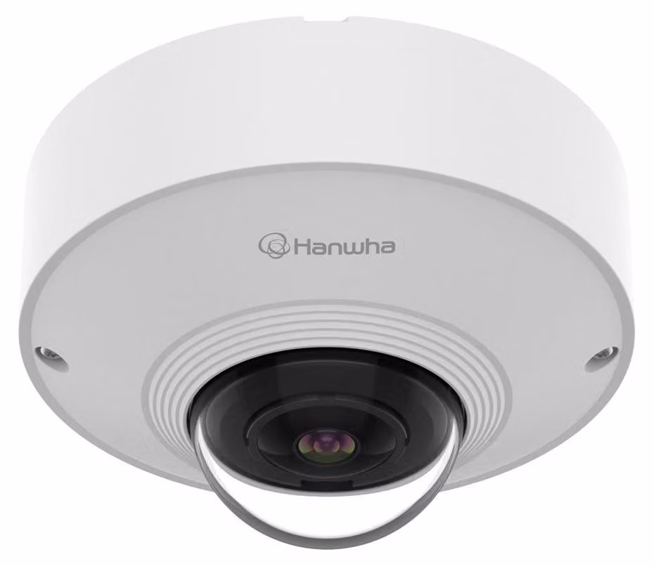 Hanwha QNF-C9010V, telecamera di sicurezza IP, per interni ed esterni, via cavo, a soffitto, bianca, a cupola