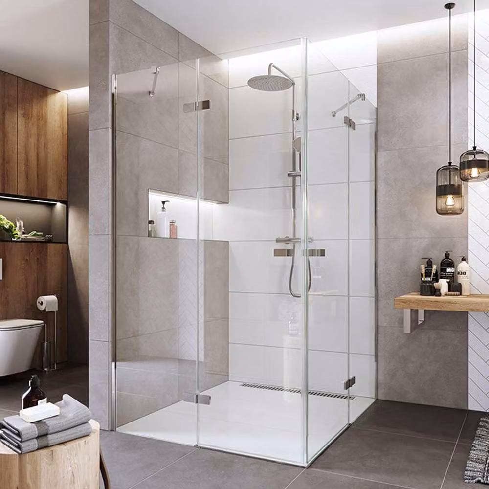 Mereo Cabina doccia, Novea, quadrata, cerniera, 120x120 cm, cromo ALU, vetro trasparente - CK10417ZVR
