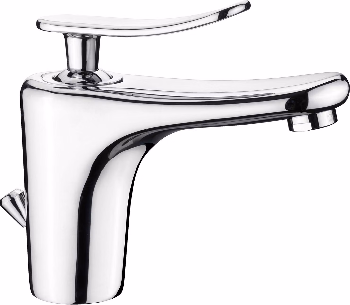 Miscelatore per lavabo, in ottone cromato, monocomando, foro singolo, modello NA1