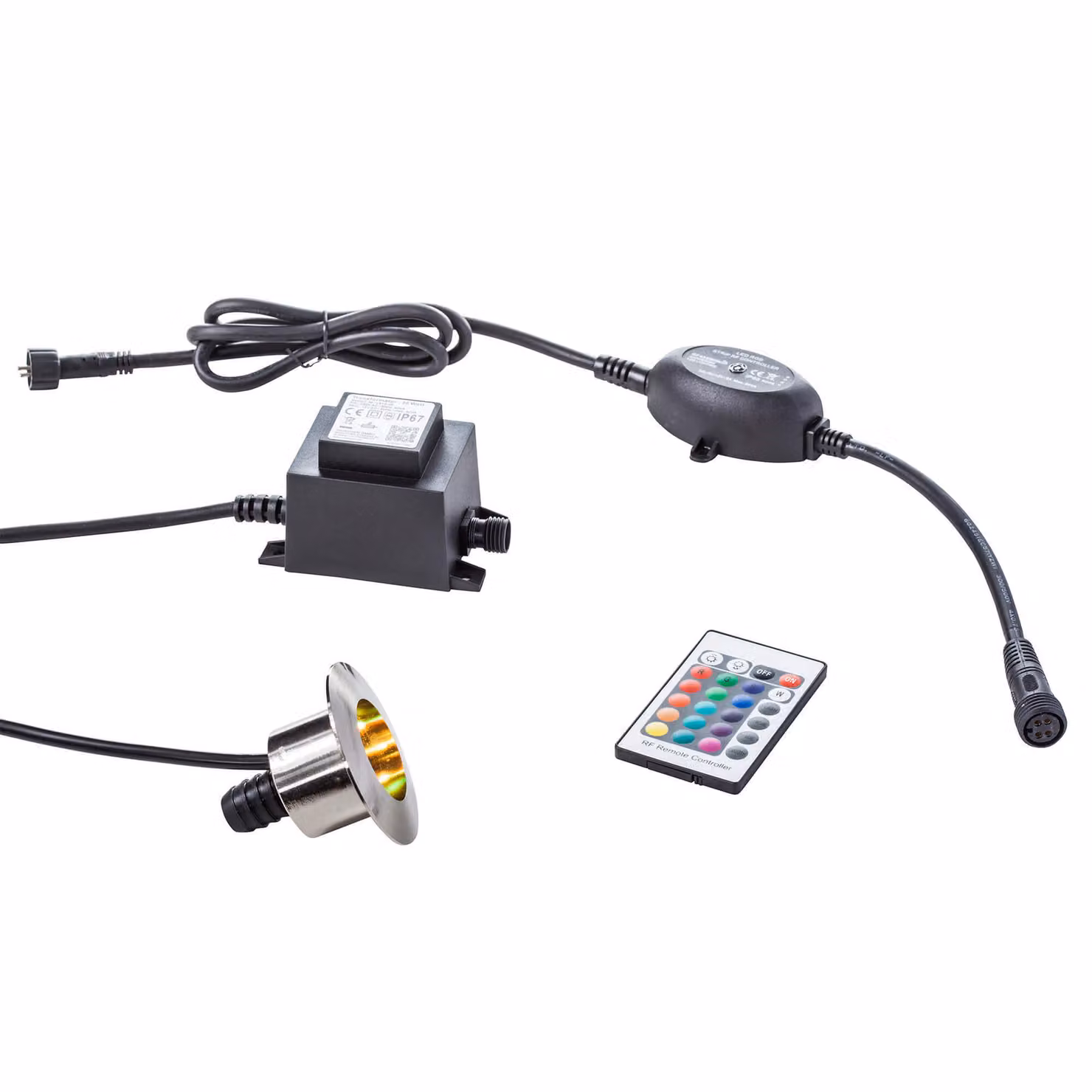 Heissner L490-00 SMART LIGHT RGB attacco per tubo flessibile, incluso trasformatore e controller RGB