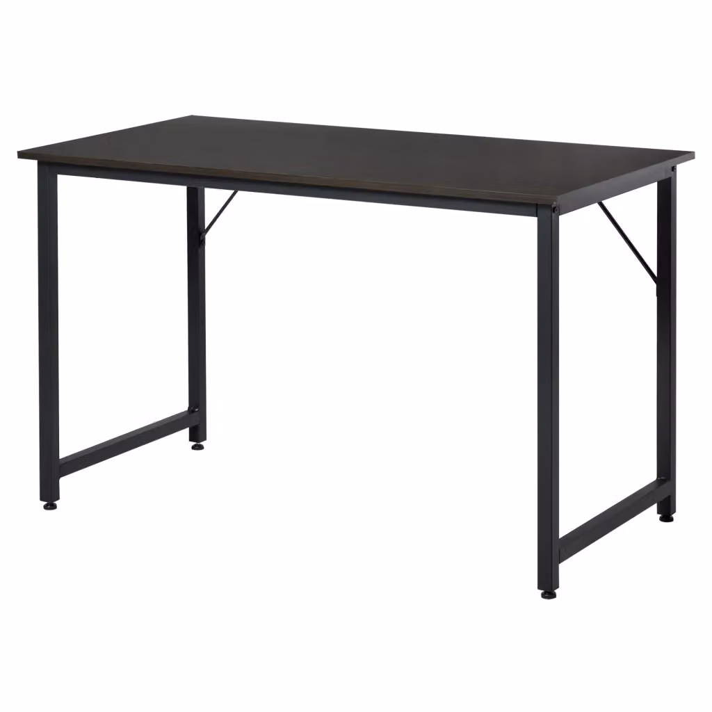 Scrivania Minimal per Ufficio e Casa in Legno Rovere e Metallo, L/P/H: 120 x 60 x 73 cm – 2