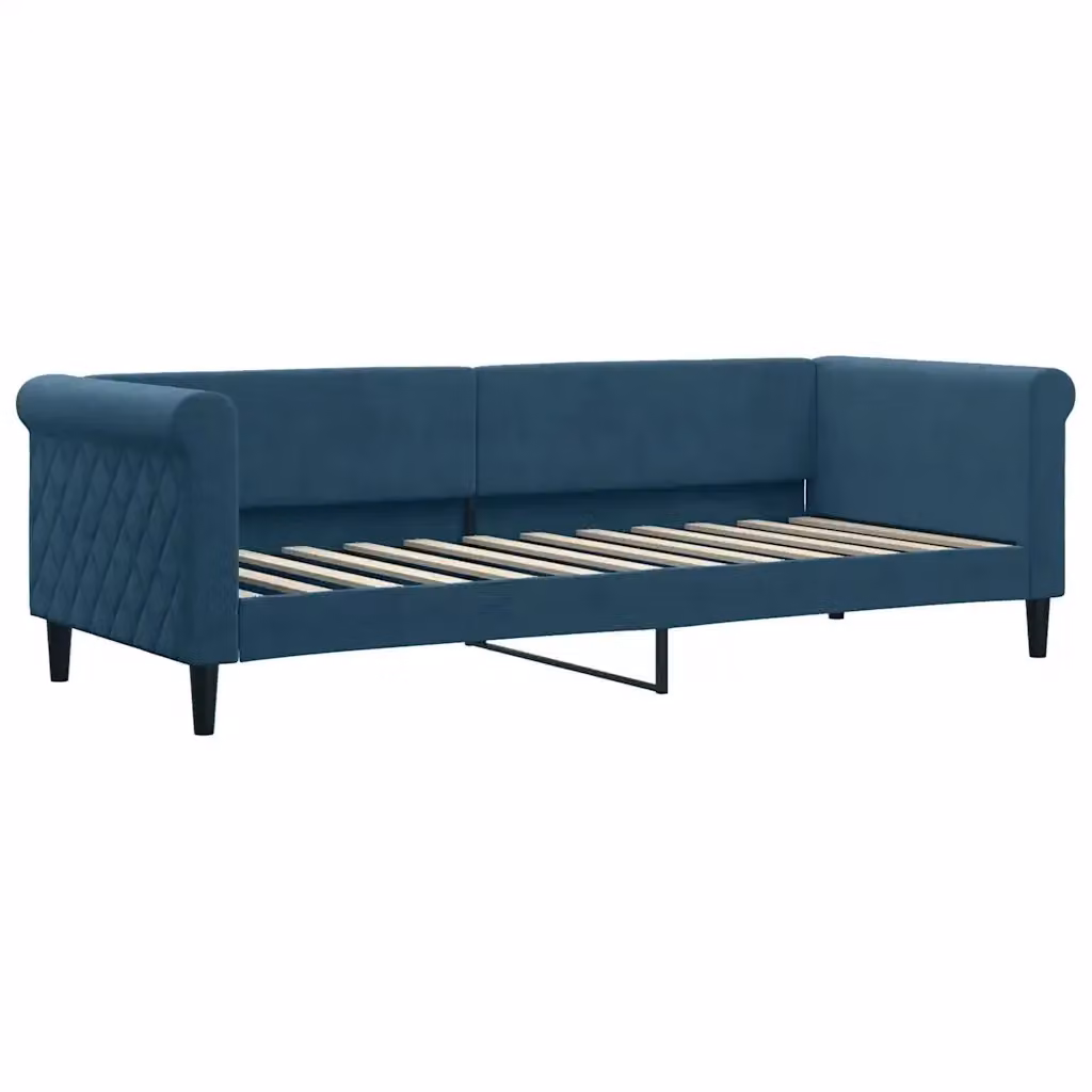 Letto da giorno moderno vidaXL in velluto blu L: 200 cm, P: 80 cm, H: 68 cm – 2