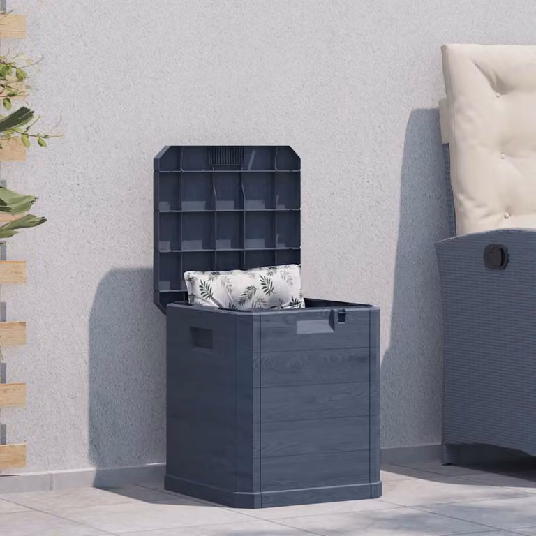 vidaXL Baule da Giardino Antracite con Serratura e Capacità 90 L