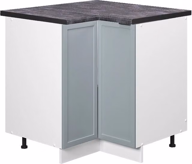 Mobile ad angolo cucina Fame-Line Blu-grigio chiaro/Bianco 80.5 cm, PL Antracite Vicco