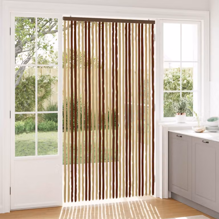 vidaXL Tenda per insetti in chenille Marrone e Beige 118 x 220 cm