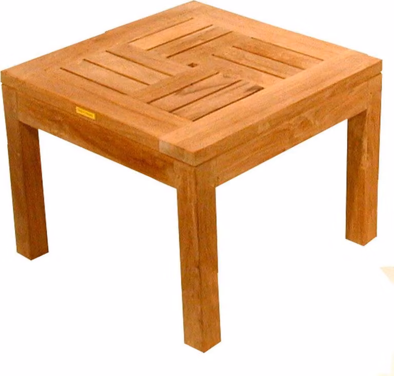 Tavolino laterale Messina, in teak massello, resistente agli agenti atmosferici