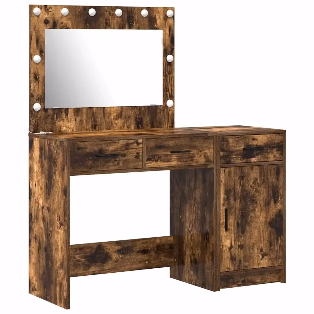 Set di 2 Tavoli da Trucco Moderni vidaXL in MDF Laminato Marrone L/P/H: 40,5 x 41 x 75 cm – 2