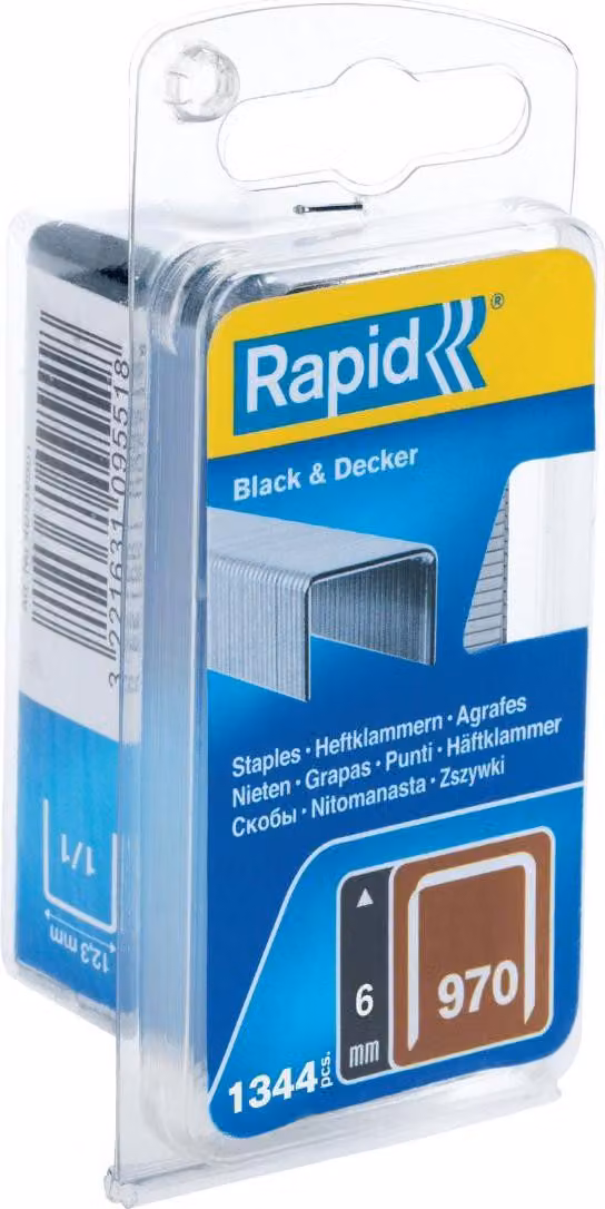 Galvanized Staples - RAPID - 970/06mm - Blister 1344