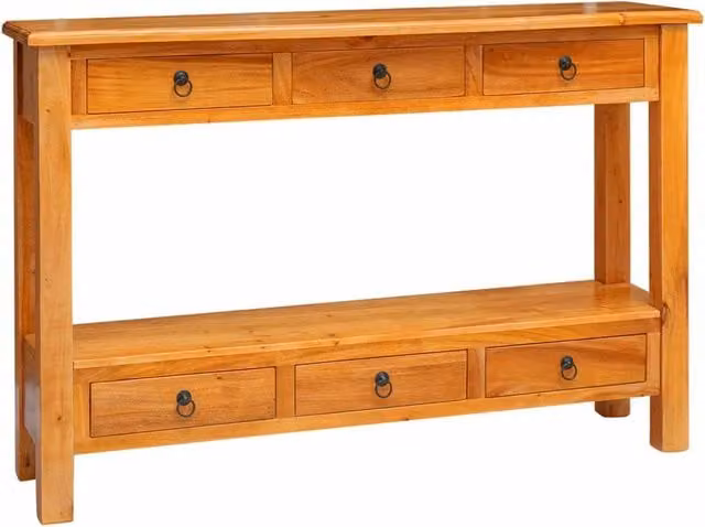 Tavolo Consolle | Tavolo d'Ingresso con cassetto Naturale 115 x 32 x 76 cm