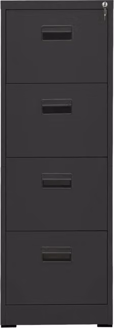 Armadio Classificatore Moderno vidaXL in Metallo Antracite con Serratura L/P/H: 46 x 62 x 133 cm