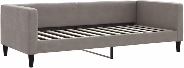 Letto singolo | Letto per adulti | Letto da Giorno Tortora 90x200 cm in Tessuto