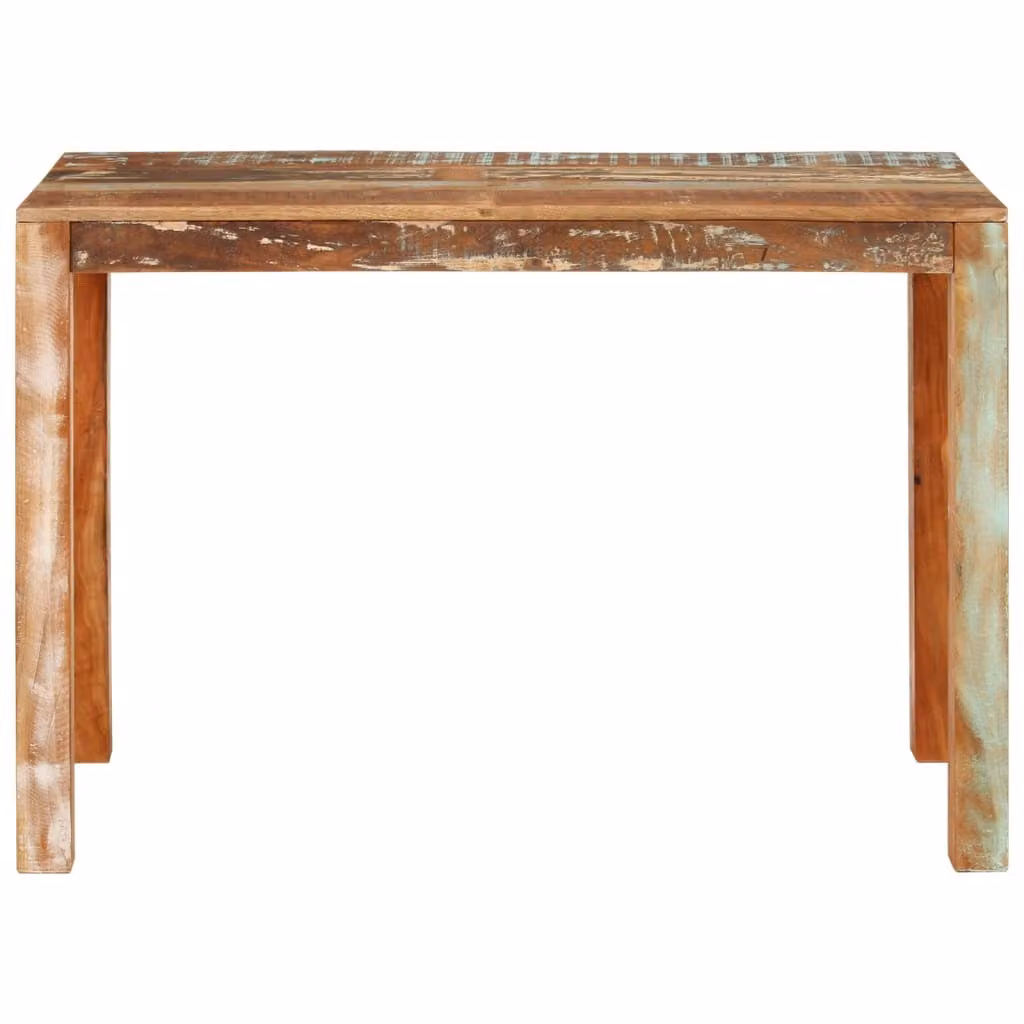 vidaXL Tavolo da pranzo 110x55x76 cm in legno massiccio antico