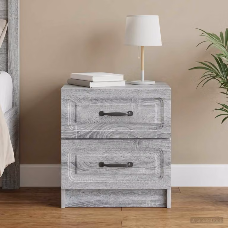 Armadio da Notte Moderno vidaXL Grigio Sonoma L 43 cm x P 34,5 cm x H 44,5 cm