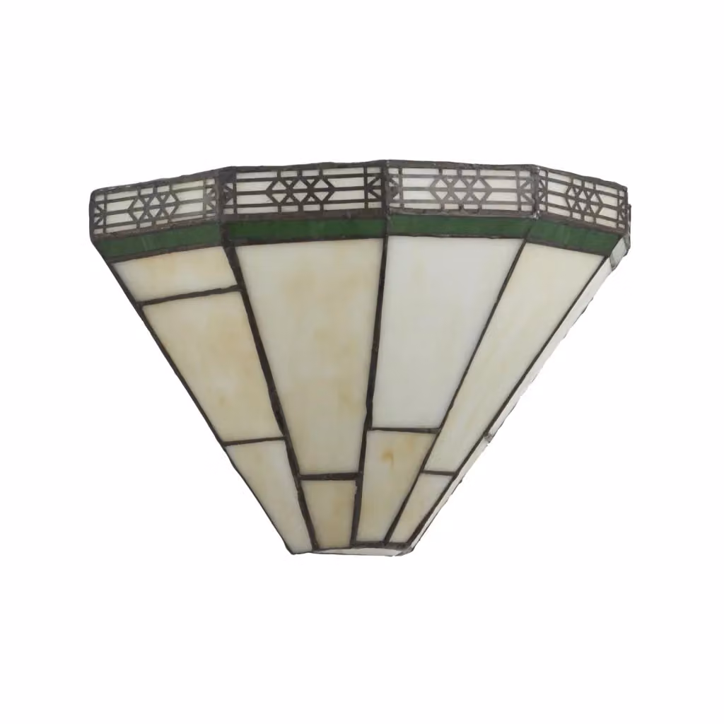 Applique Classica New York SEARCHLIGHT in Acciaio Nero e Vetro Verde con 1 Luce E14 in Stile Art Déco – 2