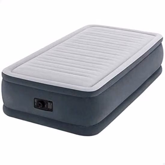 Letto aeree per 1 persona - Pomp integrata - Letto aereo autoinflante - Matrimoniale autoinflante - Dimensioni 191 x 99 x 46 cm - Colore grigio