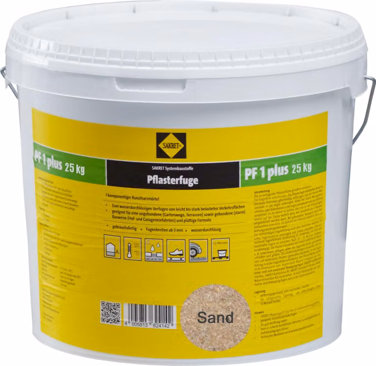 SAKRET Pflasterfugenmörtel PF1 Plus Sand 25kg Kunstharzmörtel 1 K