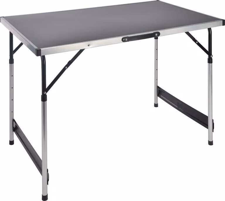 Tavolo universale in alluminio regolabile in altezza - 100 x 60 cm - Tavolo pieghevole da giardino per campeggio