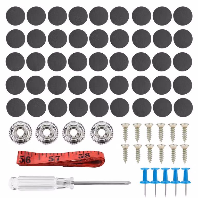 Kit di riparazione per rivestimento interno auto - 200 pezzi - Nero