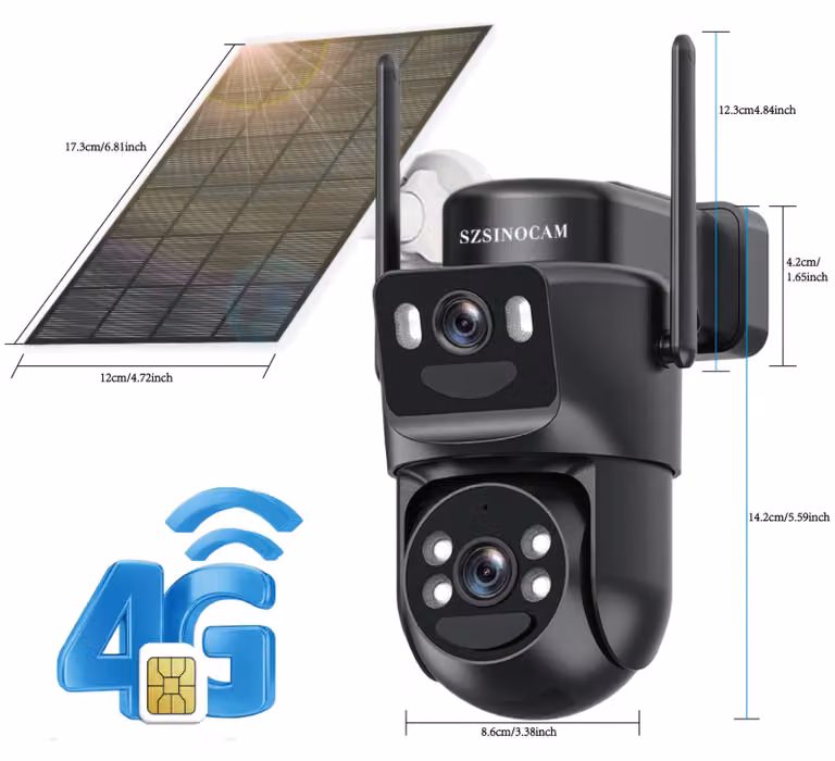 Telecamera di sicurezza - Telecamera di sorveglianza - Sistema di videosorveglianza - Telecamera esterna - Telecamera wireless - Connessione 3G/4G LTE