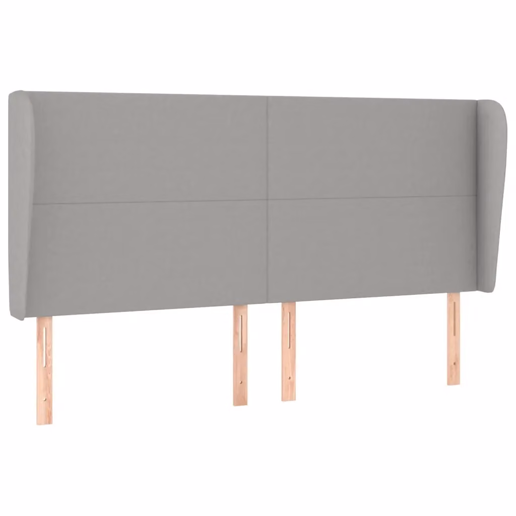 Testiera con Orecchie Design Mania in Tessuto Grigio Chiaro L: 163 cm, P: 23 cm, H: 118/128 cm – 2