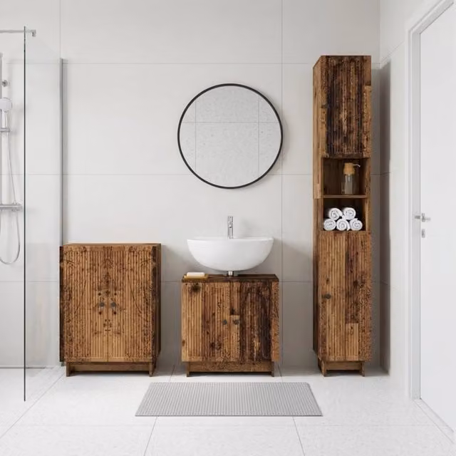Set di armadietti da bagno in 3 pezzi EDE Legno antico 3417421