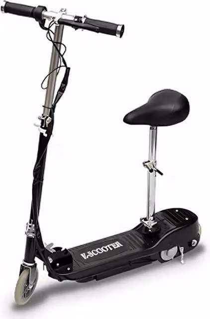 Monopattino Elettrico con Sella vidaXL Nero con Batteria Ricaricabile e Altezza Regolabile – 1