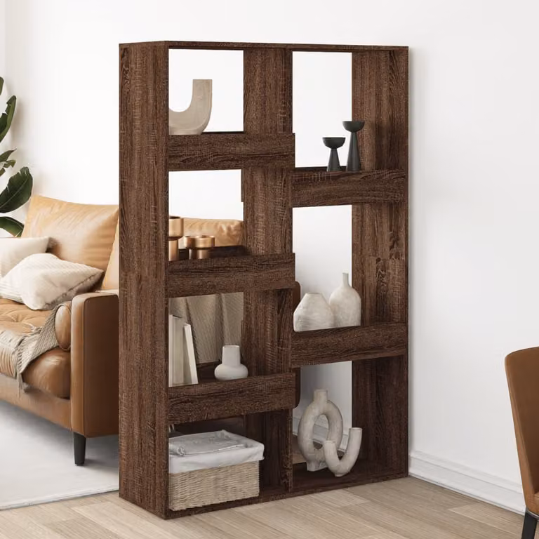 Divisorio vidaXL in Rovere Marrone in MDF, L 100 cm x P 33 cm x H 155,5 cm