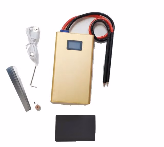 Saldatrice a punti portatile, display OLED, livelli di potenza regolabili, 10600 (unità non specificata, probabilmente riferito a un codice prodotto o quantità)