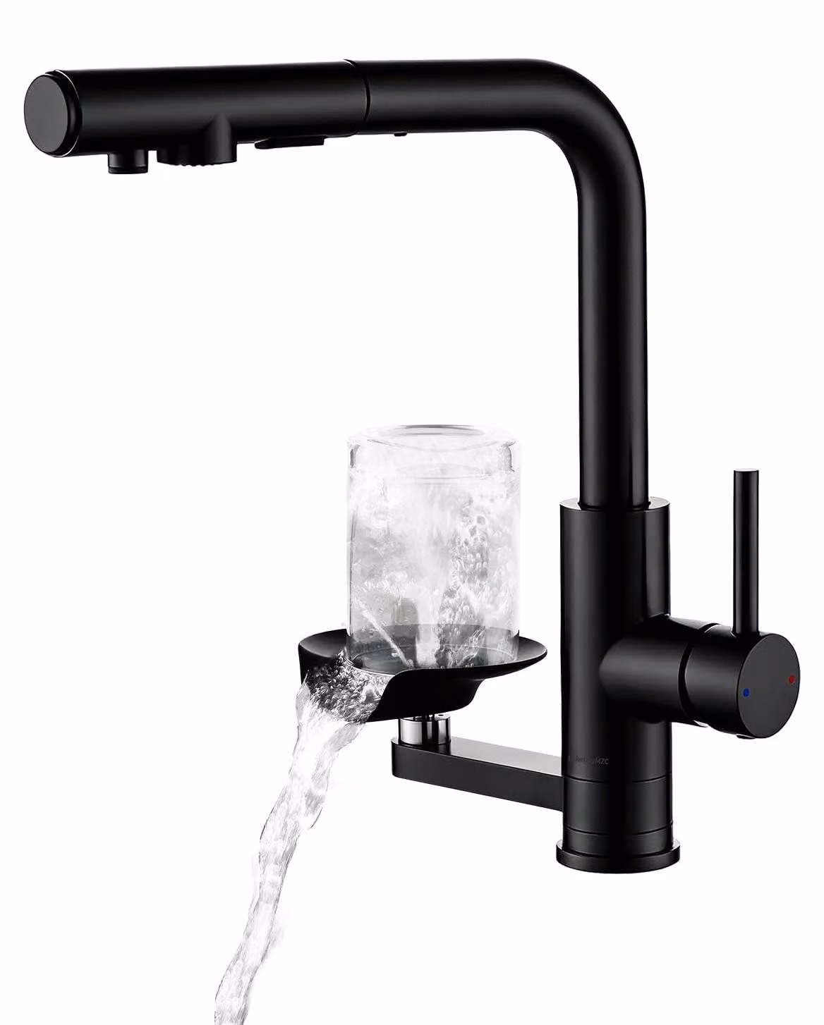 Omgoods - Rubinetti da cucina a 3 vie con filtro dell'acqua e due bocchette