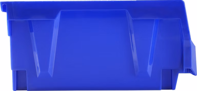 SucceBuy contenitori in plastica (27,9 x 27,9 x 12,7 cm), impilabili e appendibili, blu/rosso, confezione da 6, contenitori robusti per armadi, cucine, uffici o dispense