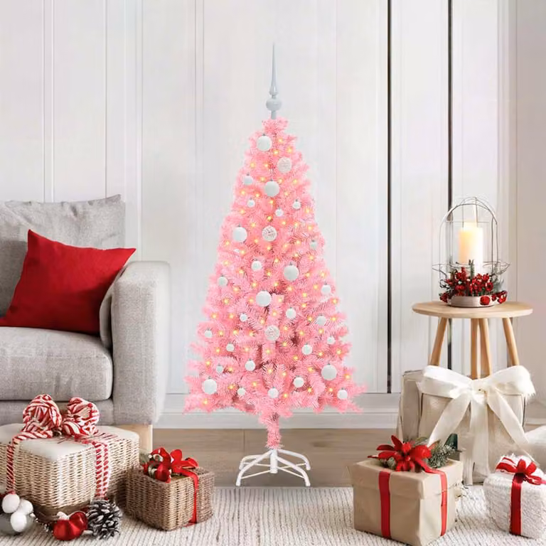 Maison Exclusive - Albero di Natale rosa, 120 cm, in PVC