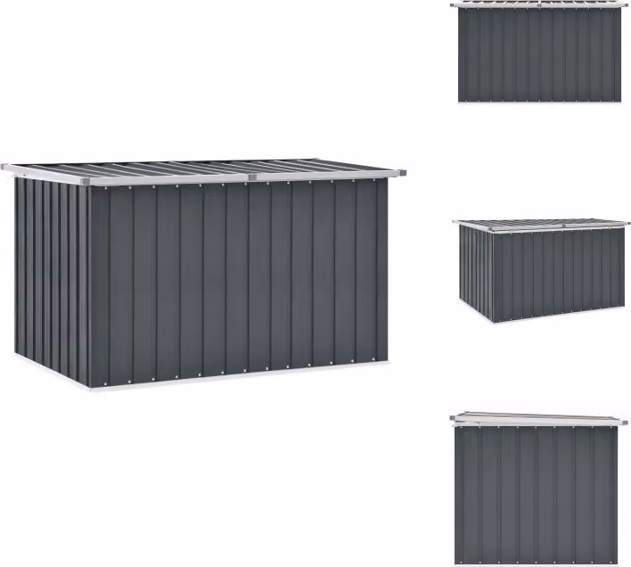 vidaXL Box da giardino grigio 149 x 99 x 93 cm - Box da giardino