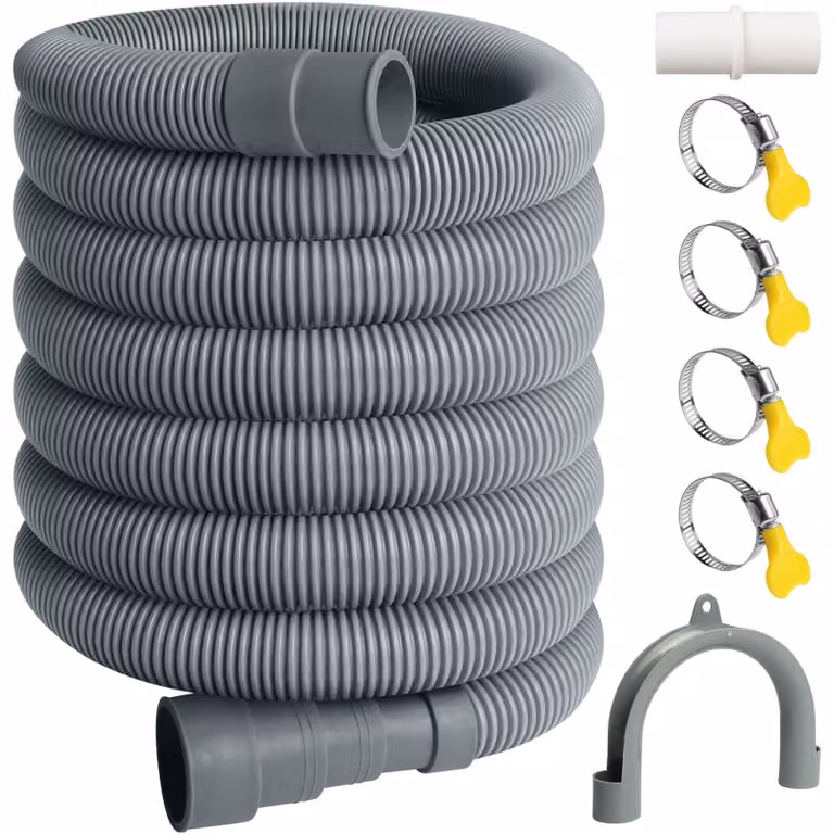 Tubo universale per lavatrice con supporto