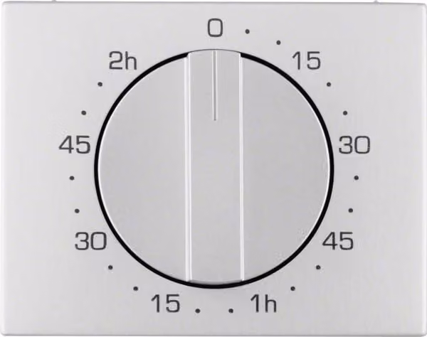 Berker 16357103 Elemento centrale con manopola di regolazione per timer meccanico in alluminio Berker K.5