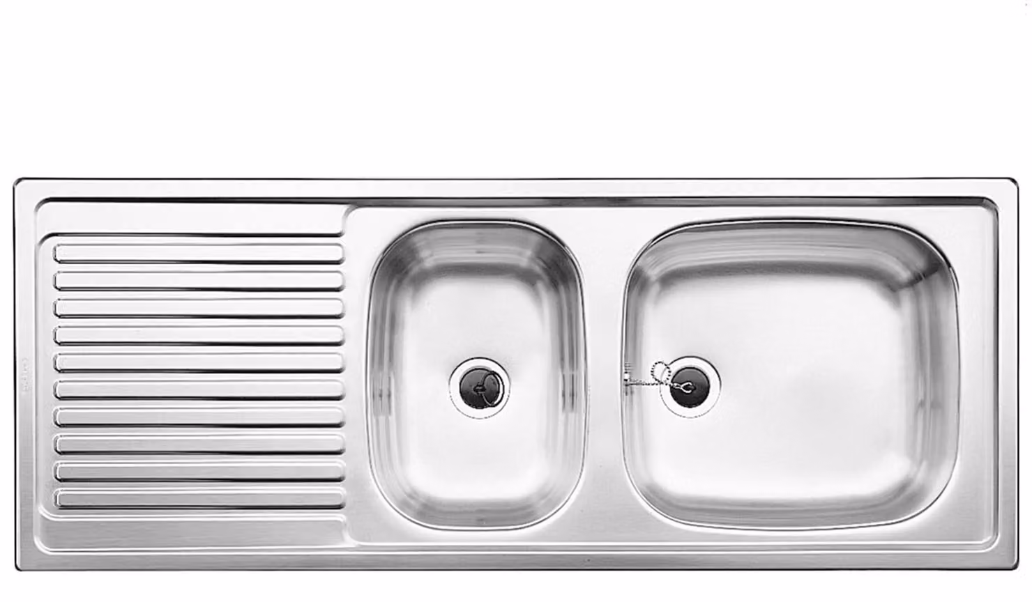 Lavello da incasso BLANCO TOP EZS 11 x 4 in acciaio inox finitura naturale