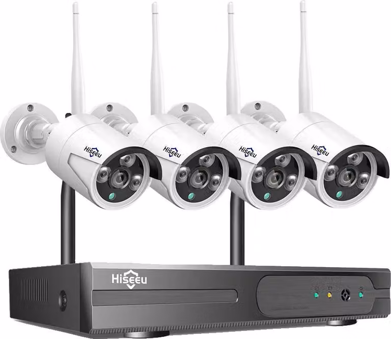 Sistema di telecamere di sicurezza, risoluzione 5MP, design impermeabile, 10CH NVR 4 telecamere-a, 3T (sport all'aperto)
