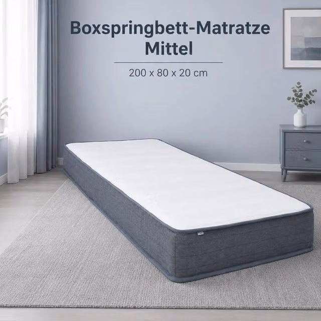 Box Spring Bed Mattress 200 X 80 X 20 Cm