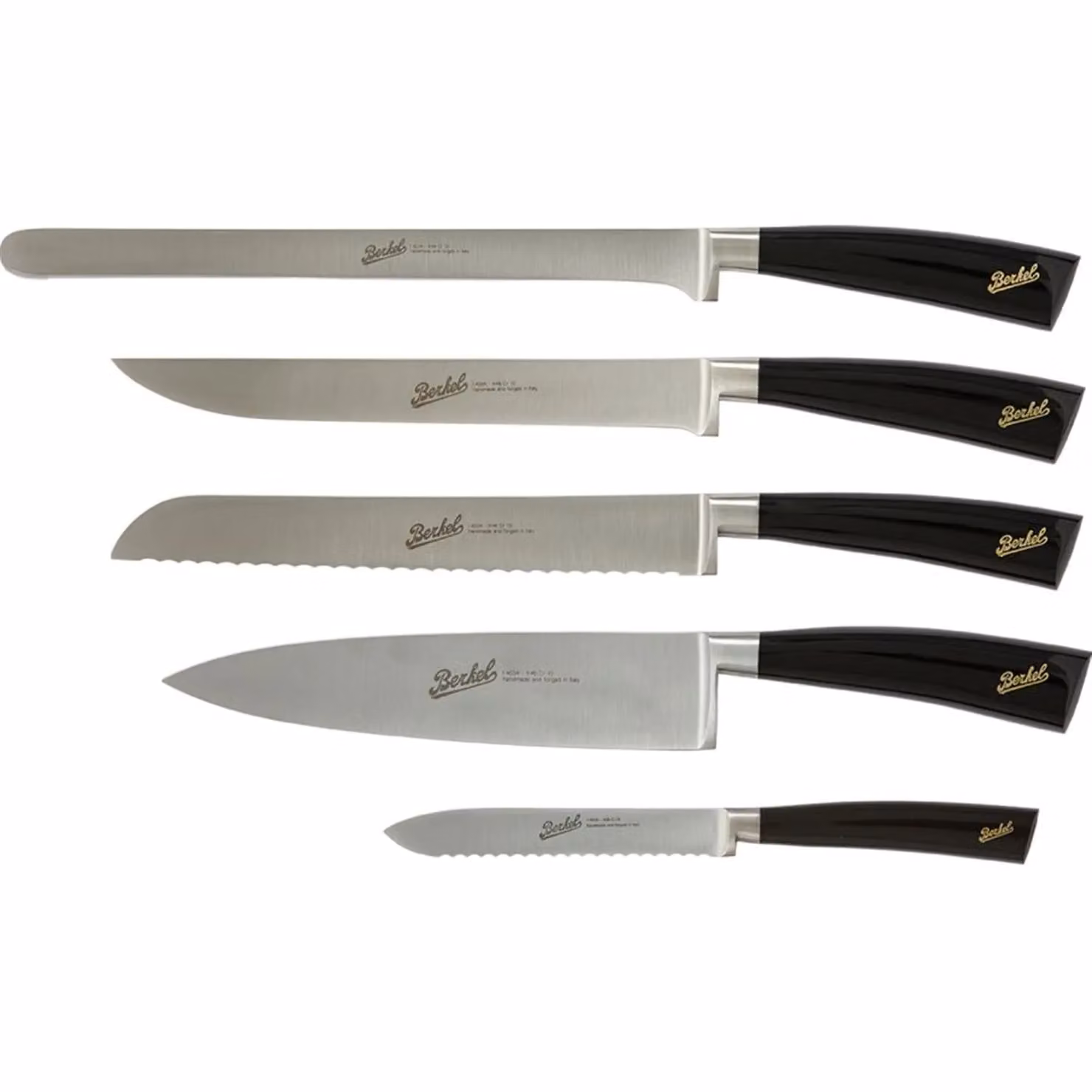 Set Chef 5 coltelli, linea Elegance nero lucido di Berkel