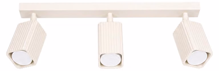 Plafoniera RAYO 3L beige 3xGU10 10W alluminio 16,5x6x45cm Sollux Lighting